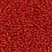 11-10:  11/0 Silverlined Flame Red Miyuki Seed Bead approx 250 grams - 11-10