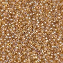 11-1003:  11/0 Silverlined Gold AB Miyuki Seed Bead approx 250 grams 