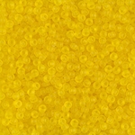 11-136F:  11/0 Matte Transparent Yellow Miyuki Seed Bead 