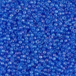 11-150SFR:  11/0 Semi-Frosted Transparent Sapphire AB Miyuki Seed Bead 