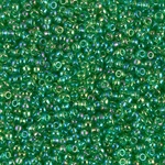 11-179L:  11/0 Transparent Light Green AB Miyuki Seed Bead 