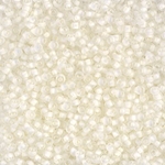 11-1920:  11/0 Semi-Frosted White Lined Crystal  Miyuki Seed Bead 