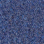 11-1928:  11/0 Semi-Frosted Blue Lined Crystal  Miyuki Seed Bead 