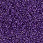 11-1932:  11/0 Semi-Frosted Dark Lilac Lined Light Amethyst  Miyuki Seed Bead 