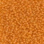 11-1937:  11/0 Semi-Frosted Apricot Lined Light Topaz Miyuki Seed Bead 