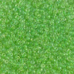 11-228:  11/0 Light Green Lined Crystal Miyuki Seed Bead 