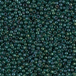 11-338:  11/0 Lined Emerald Luster Miyuki Seed Bead 