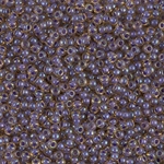 11-348:  11/0 Purple Lined Light Topaz Luster Miyuki Seed Bead 