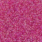 11-355:  11/0 Hot Pink Lined Crystal AB Miyuki Seed Bead 