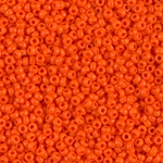 11-406:  11/0 Opaque Orange Miyuki Seed Bead 