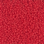 11-408F:  11/0 Matte Opaque Red  Miyuki Seed Bead 