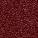11-419:  11/0 Opaque Red Brown Miyuki Seed Bead 
