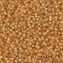 11-4231:  11/0 Duracoat Silverlined Dyed Golden Flax Miyuki Seed Bead 