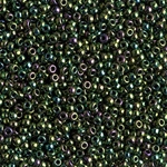 11-465:  11/0 Metallic Dark Green Iris  Miyuki Seed Bead 