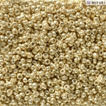 11-5101:  11/0 Duracoat Galvanized Pale Gold Miyuki Seed Bead 