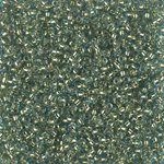 11-953:  11/0 24kt Gold Lined Light Aqua Miyuki Seed Bead 