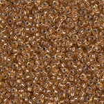 11-971:  11/0 Copper Lined Pale Amber Miyuki Seed Bead 