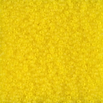 15-136F:  15/0 Matte Transparent Yellow Miyuki Seed Bead 