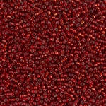 15-1420:  15/0 Dyed Silverlined Brick Red  Miyuki Seed Bead 