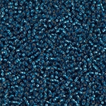 15-1425:  15/0 Dyed Silverlined Blue Zircon  Miyuki Seed Bead 