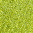 15-143FR:  15/0 Matte Transparent Chartreuse AB  Miyuki Seed Bead 