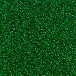 15-146:  15/0 Transparent Green  Miyuki Seed Bead 