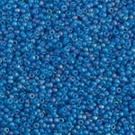 15-149FR:  15/0 Matte Transparent Capri Blue AB  Miyuki Seed Bead 