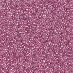 15-1524:  15/0 Sparkling Peony Pink Lined Crystal  Miyuki Seed Bead 