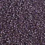 15-1655:  15/0 Dyed Semi-Frosted Silverlined Mulberry  Miyuki Seed Bead 