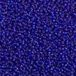 15-1656:  15/0 Dyed Semi-Frosted Silverlined Dark Blue Violet  Miyuki Seed Bead 