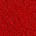 15-1684:  15/0 Dyed Semi-Frosted Opaque Bright Red  Miyuki Seed Bead 