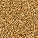 15-191F:  15/0 Matte 24kt Gold Plated Miyuki Seed Bead 