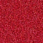 15-1943:  15/0 Opaque Red Luster  Miyuki Seed Bead 