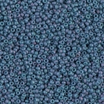 15-2030:  15/0 Matte Metallic Steel Blue Luster  Miyuki Seed Bead 