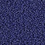 15-2075:  15/0 Matte Opaque Cobalt Luster  Miyuki Seed Bead 
