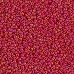 15-2076:  15/0 Matte Opaque Red Luster  Miyuki Seed Bead 