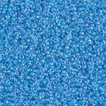 15-2205:  15/0 Light Blue Lined Crystal AB  Miyuki Seed Bead 