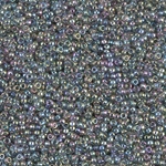 15-2440:  15/0 Transparent Gray Rainbow Luster  Miyuki Seed Bead 