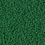 15-2538:  15/0 Dyed Opaque Dark Green Miyuki Seed Bead 