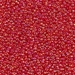 15-254:  15/0 Transparent Red AB Miyuki Seed Bead approx 250 grams - 15-254