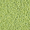 15-416FR:  15/0 Matte Opaque Chartreuse AB Miyuki Seed Bead 