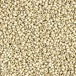 15-4201F:  15/0 Duracoat Galvanized Matte Silver Miyuki Seed Bead 