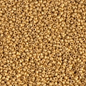 15-4202F:  15/0 Duracoat Galvanized Matte Gold Miyuki Seed Bead 
