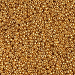 15-4203:  15/0 Duracoat Galvanized Yellow Gold Miyuki Seed Bead 
