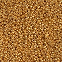 15-4203:  15/0 Duracoat Galvanized Yellow Gold Miyuki Seed Bead 