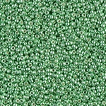 15-4214:  15/0 Duracoat Galvanized Dark Mint Green Miyuki Seed Bead 
