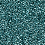 15-4217:  15/0 Duracoat Galvanized Dark Sea Foam Miyuki Seed Bead 
