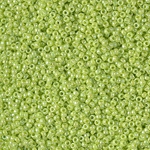 15-479:  15/0 Opaque Chartreuse AB Miyuki Seed Bead 