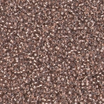 15-974:  15/0 Copper Lined Pale Gray Miyuki Seed Bead 