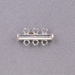 190-011-S: Sterling Silver Slide Lock Tube Clasp 3 strand - (1 piece) - 190-011-S